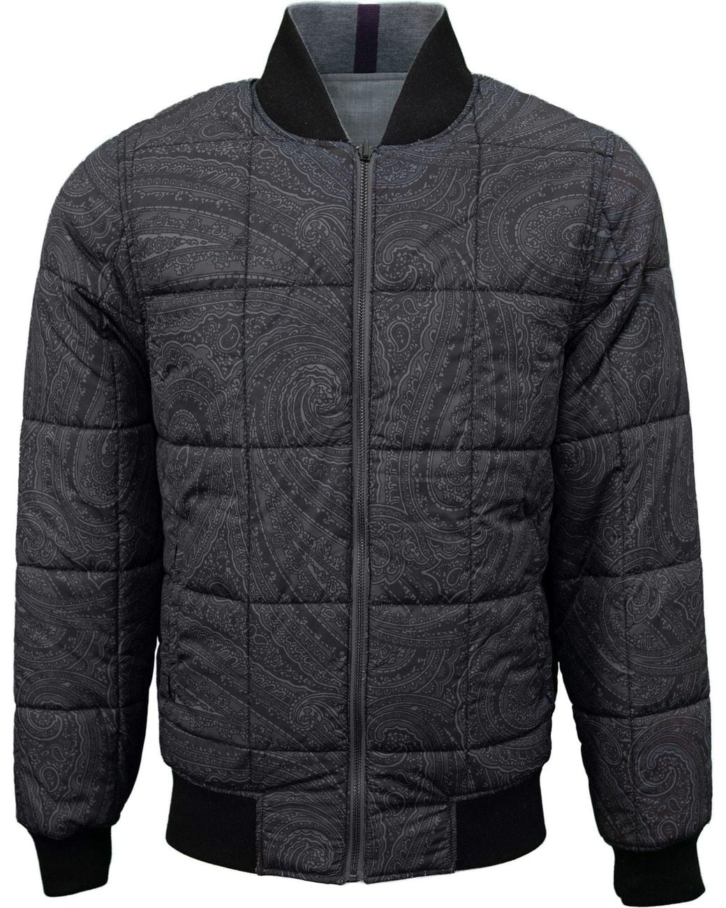 Lords of Harlech Gray Jenkin Reversible Blouson Jacket for men