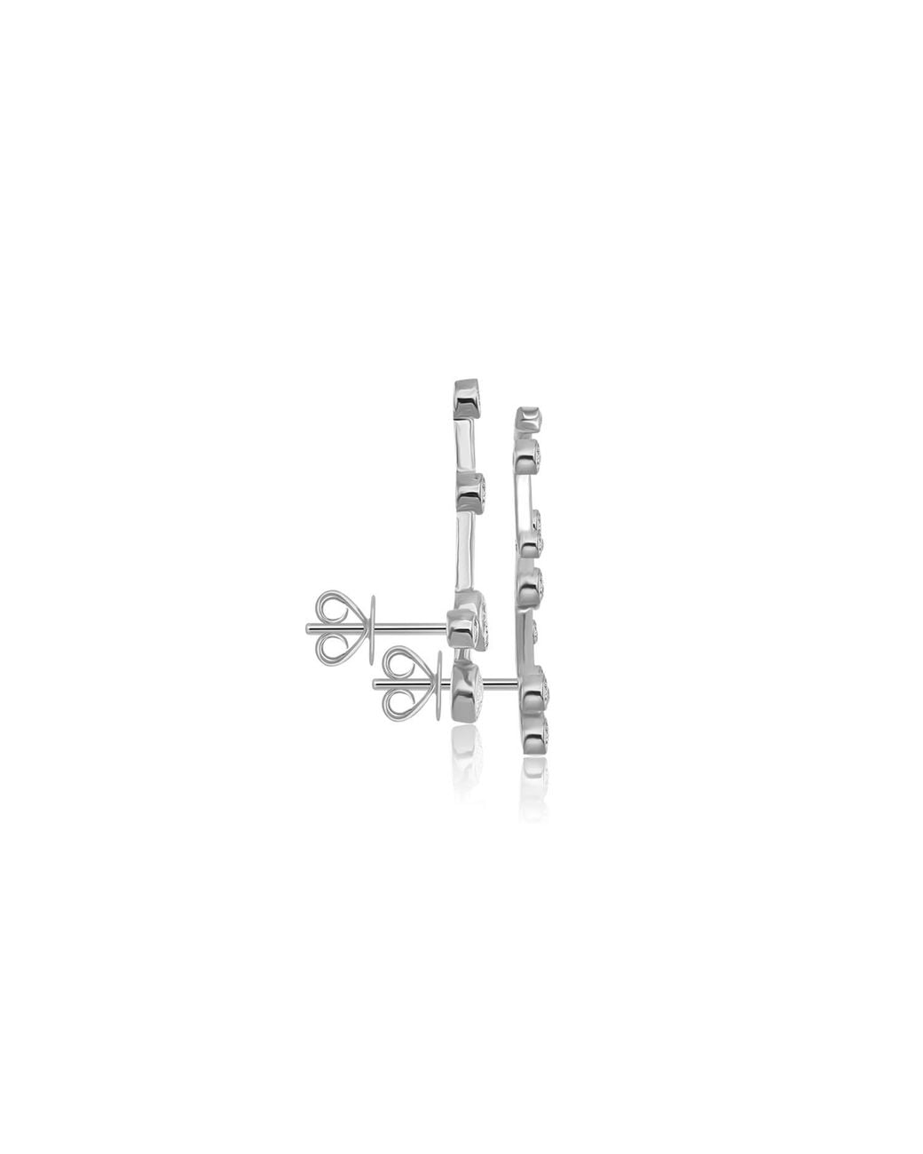 Genevieve Collection Metallic Gemini Zodiac Constellation Earing 18K & Diamond