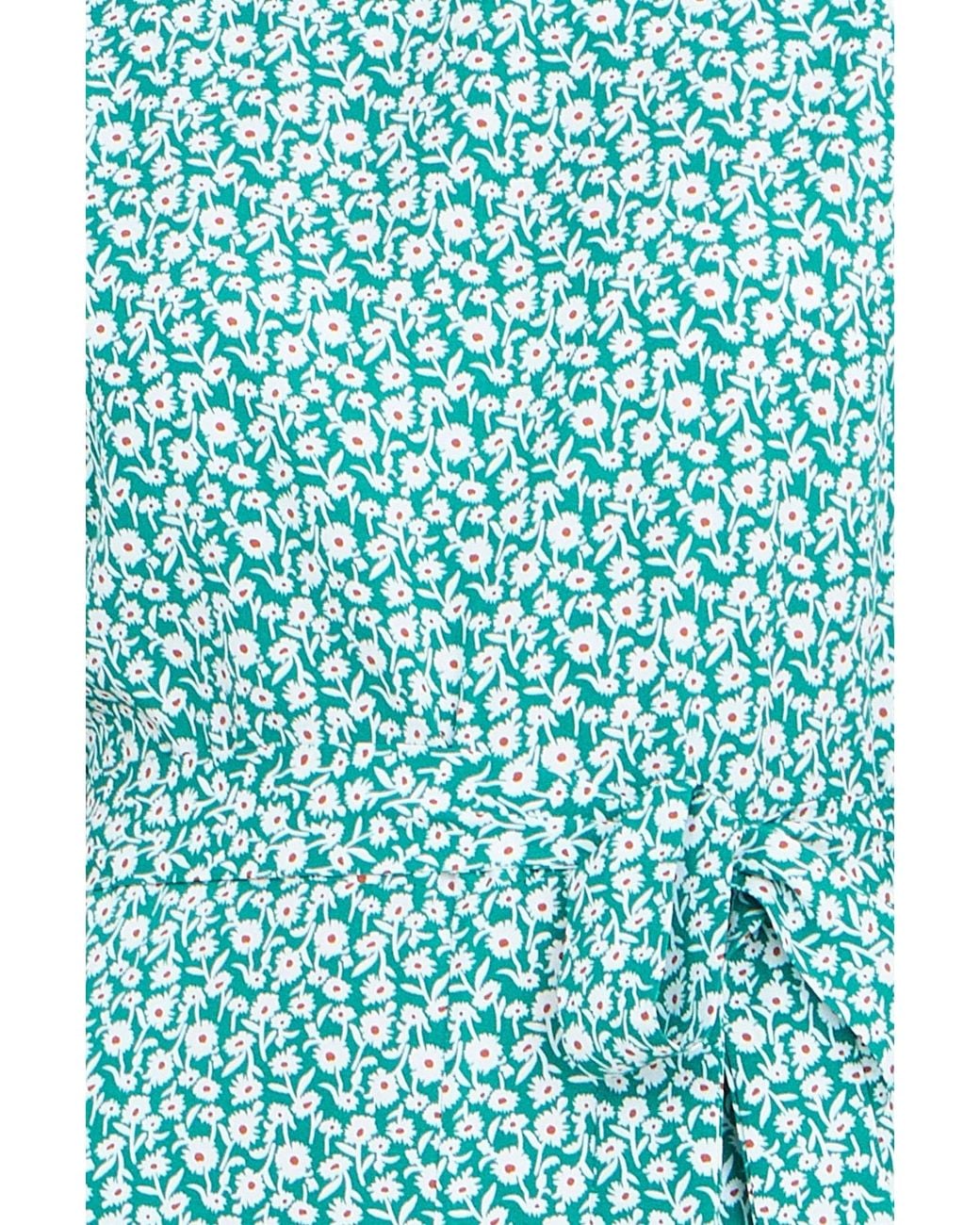 Yumi' Blue Ditsy Culotte Jumpsuit