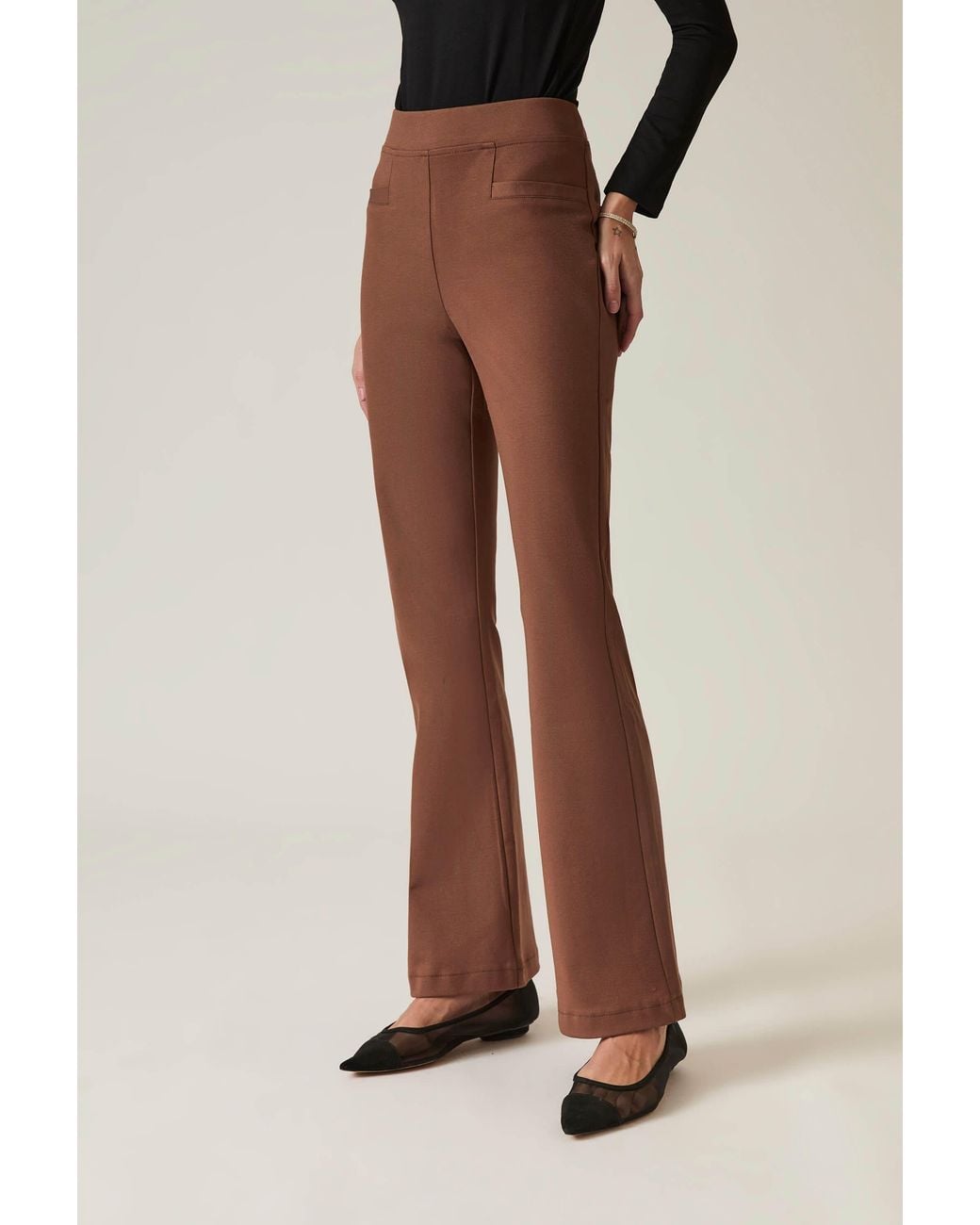James Lakeland Brown Mocha Bootleg Trousers