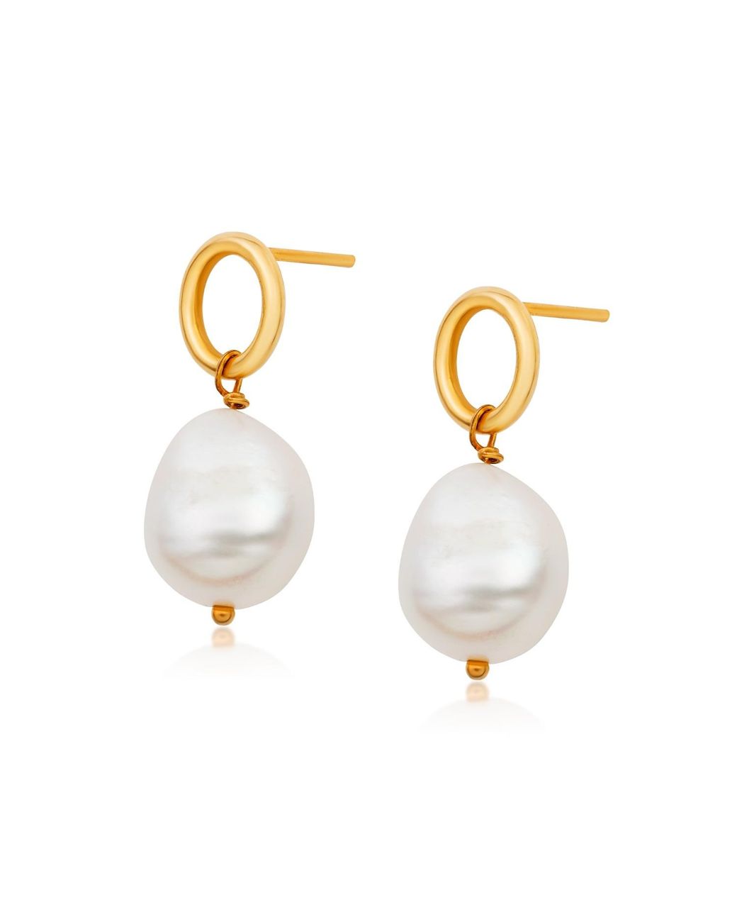 Preeti Sandhu Metallic Baroque Pearl Earring