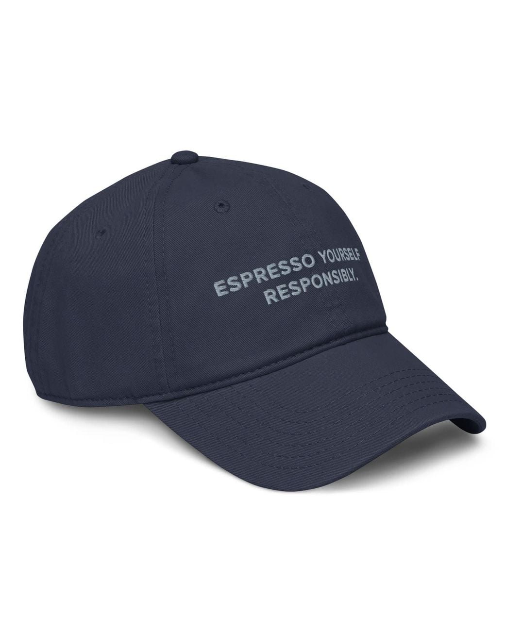 Anchor and Crew Blue Gustatory Espresso Yourself Responsibly. Cotton Embroidered Cap