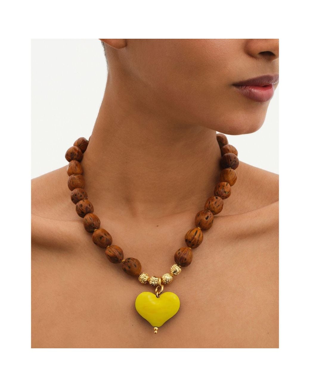 Tohum Design Metallic Cuore Resort Necklace – Lemon