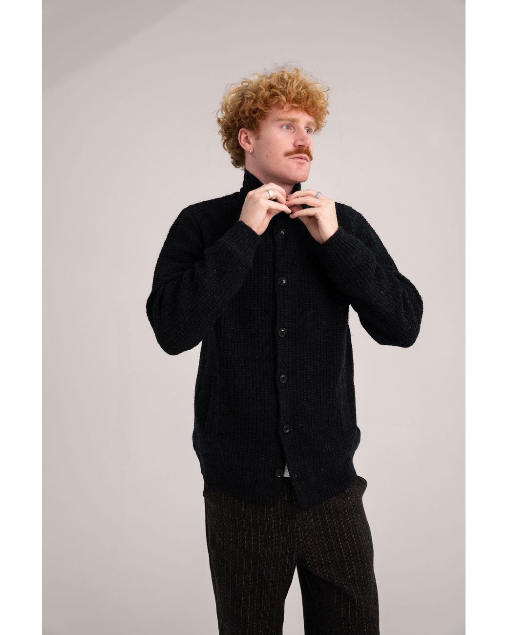 Komodo Blue Heath Fleece Lined Wool Jacket for men