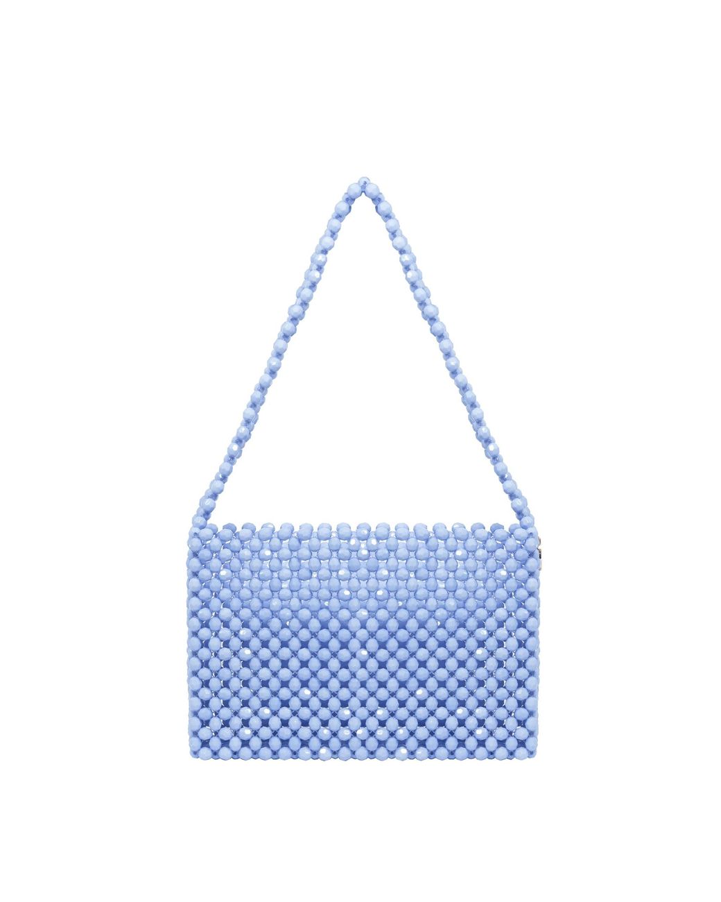 Tillie Beads Blue Color Pop Beaded Shoulder Bag