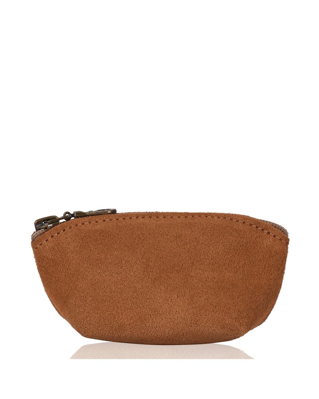 Owen Barry Brown Suede Coin Pouch Ginger