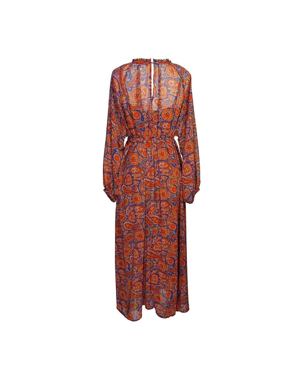 Jennafer Grace Red Sienna Paisley Midi Dress