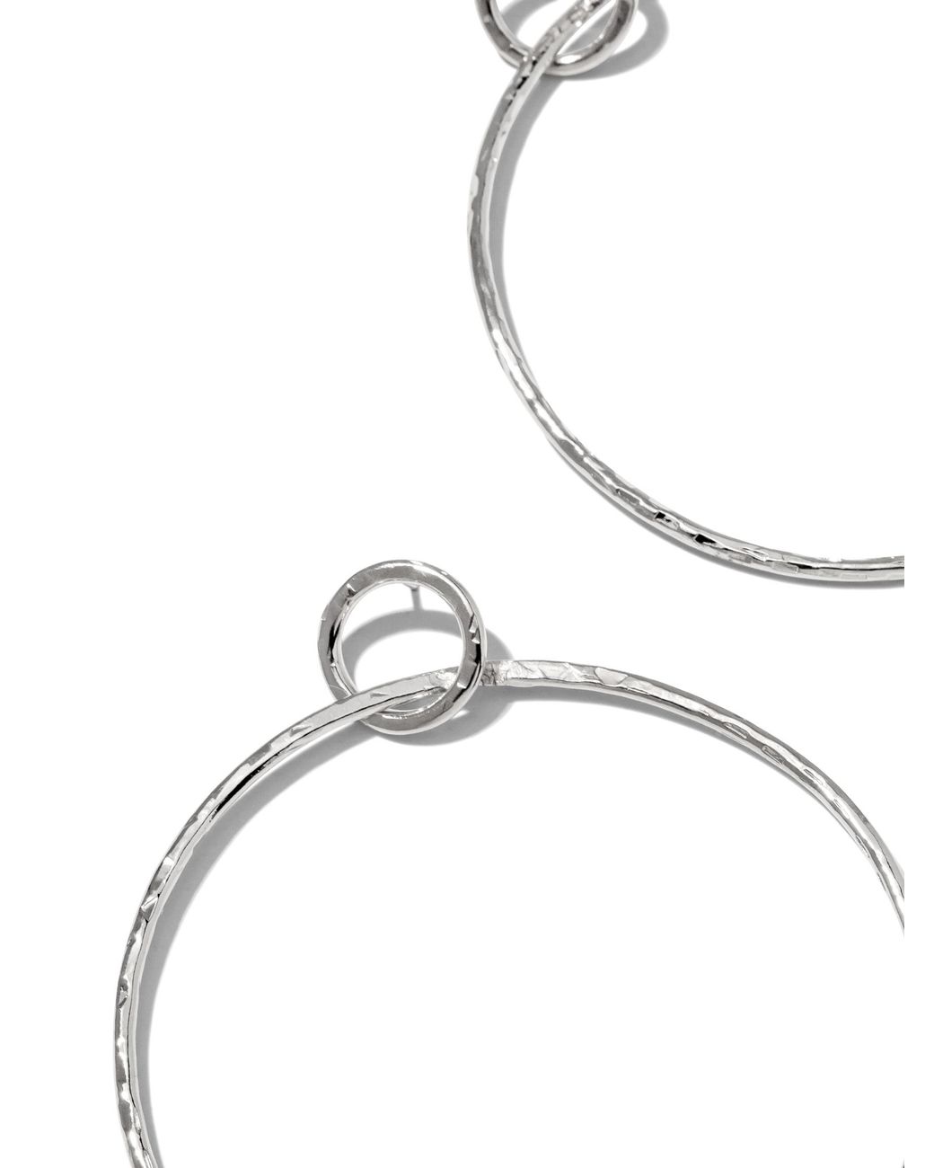 Jaredjamin Metallic Ellen Large Textured Hoop Post Earrings