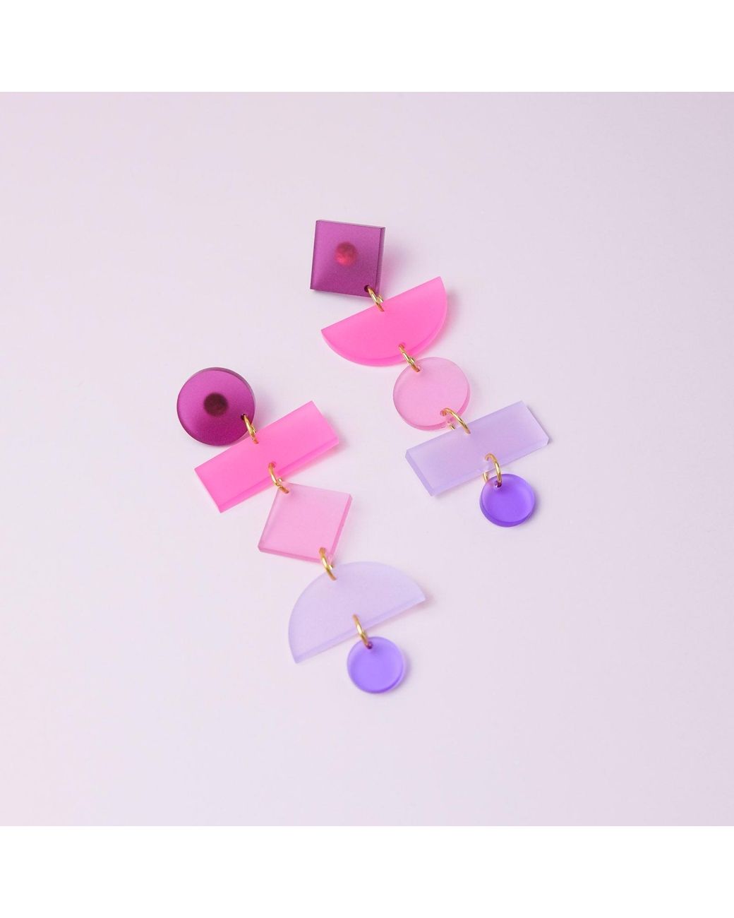 By Chavelli Pink Geometric Dangle