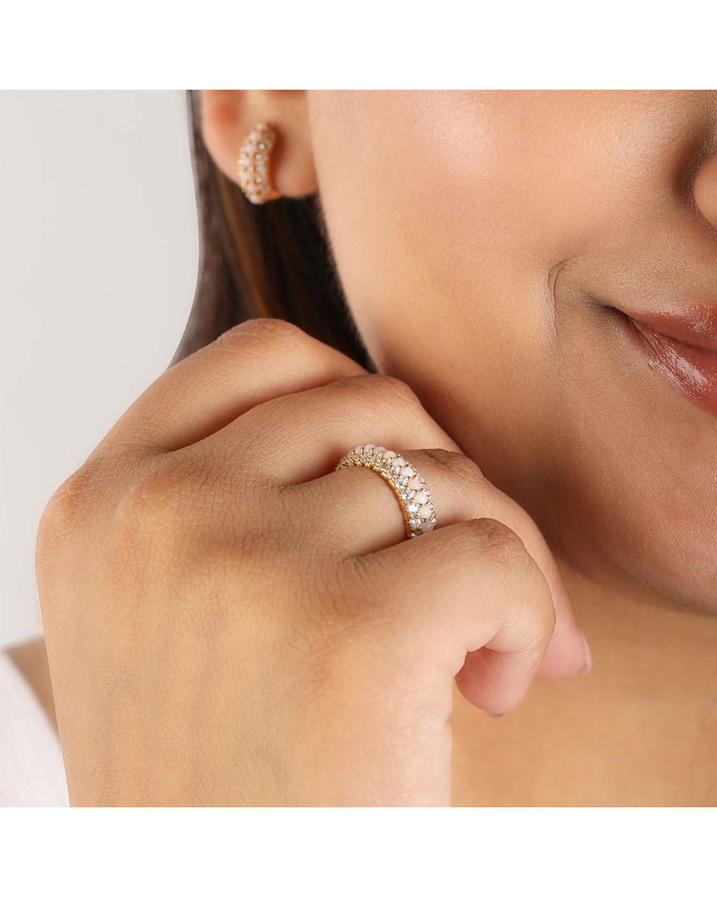 Preeti Sandhu Metallic Summer Sparkle Dome Ring