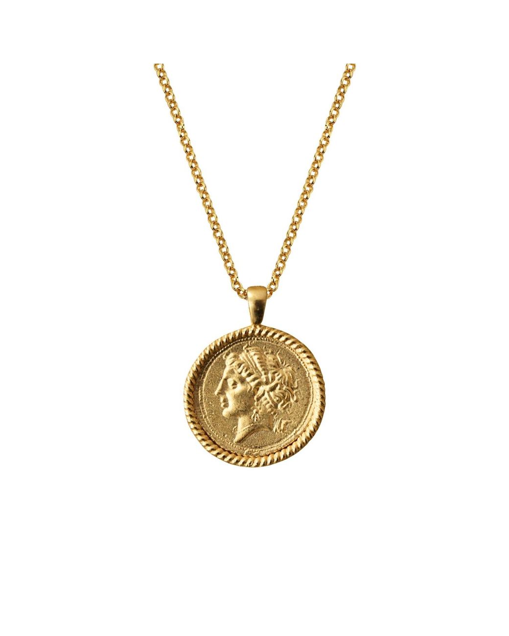 ASSUWA Metallic Parthenope Plated Ancient Coin Necklace