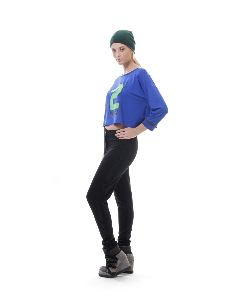 Conquista Blue 2-Young Crop Top Royal