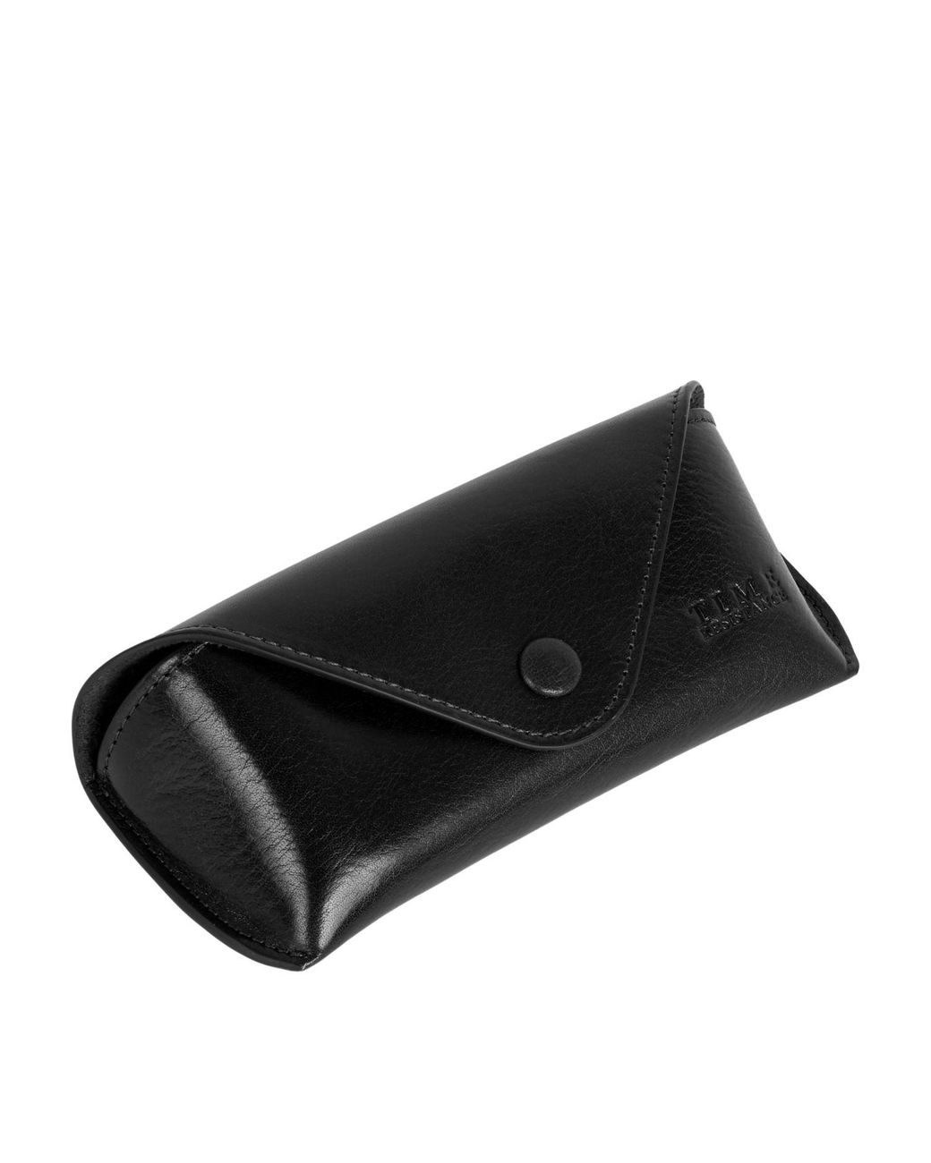 Time Resistance Black Leather Glasses Case For