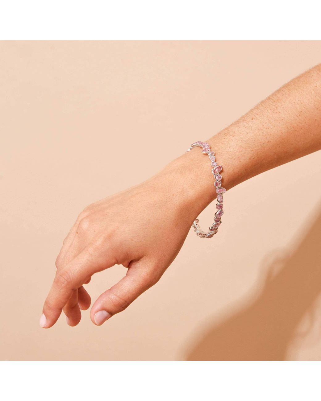 German Kabirski Metallic Aten Bangle With Spinel