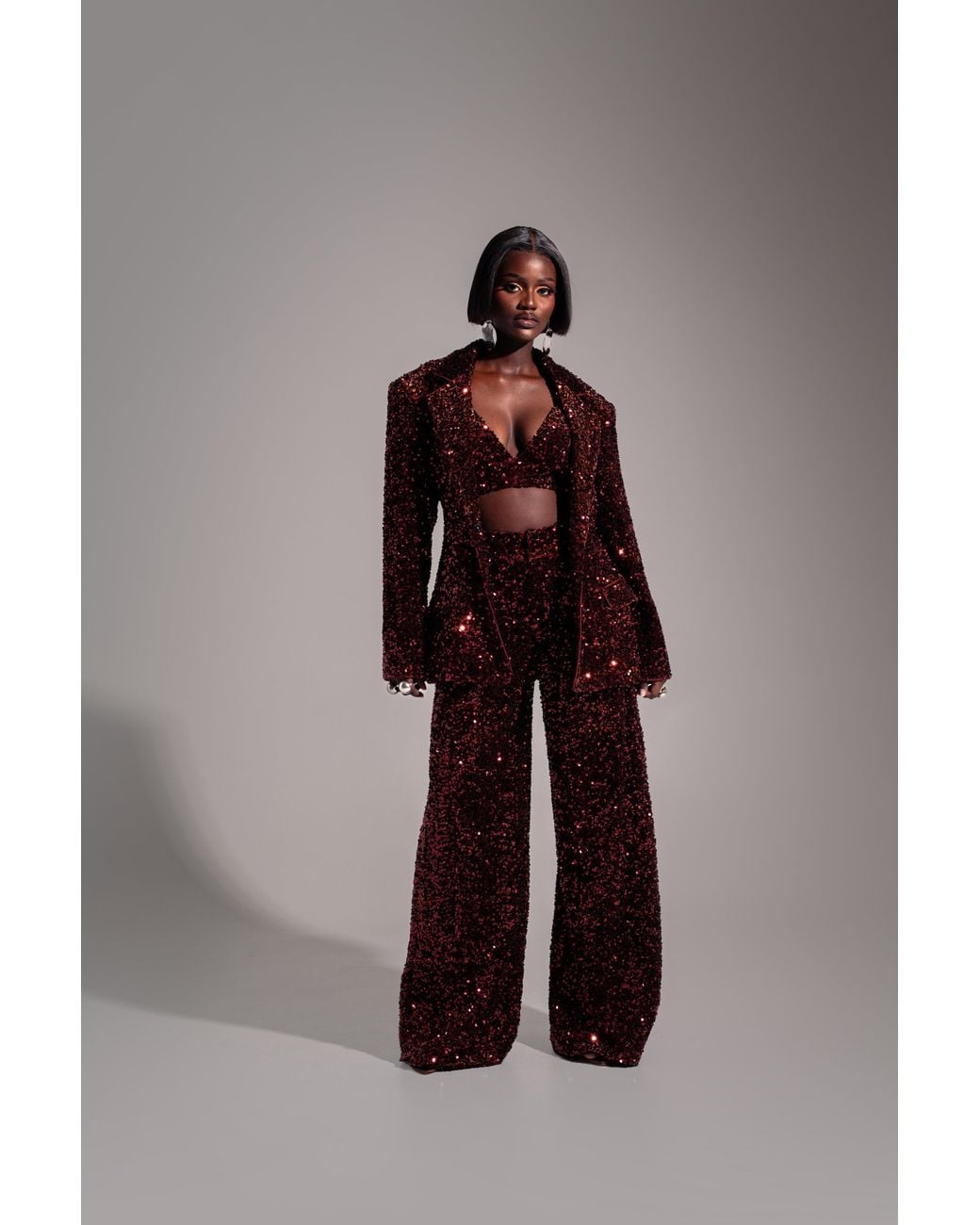 Ofuure Purple Liza Sequin Pants