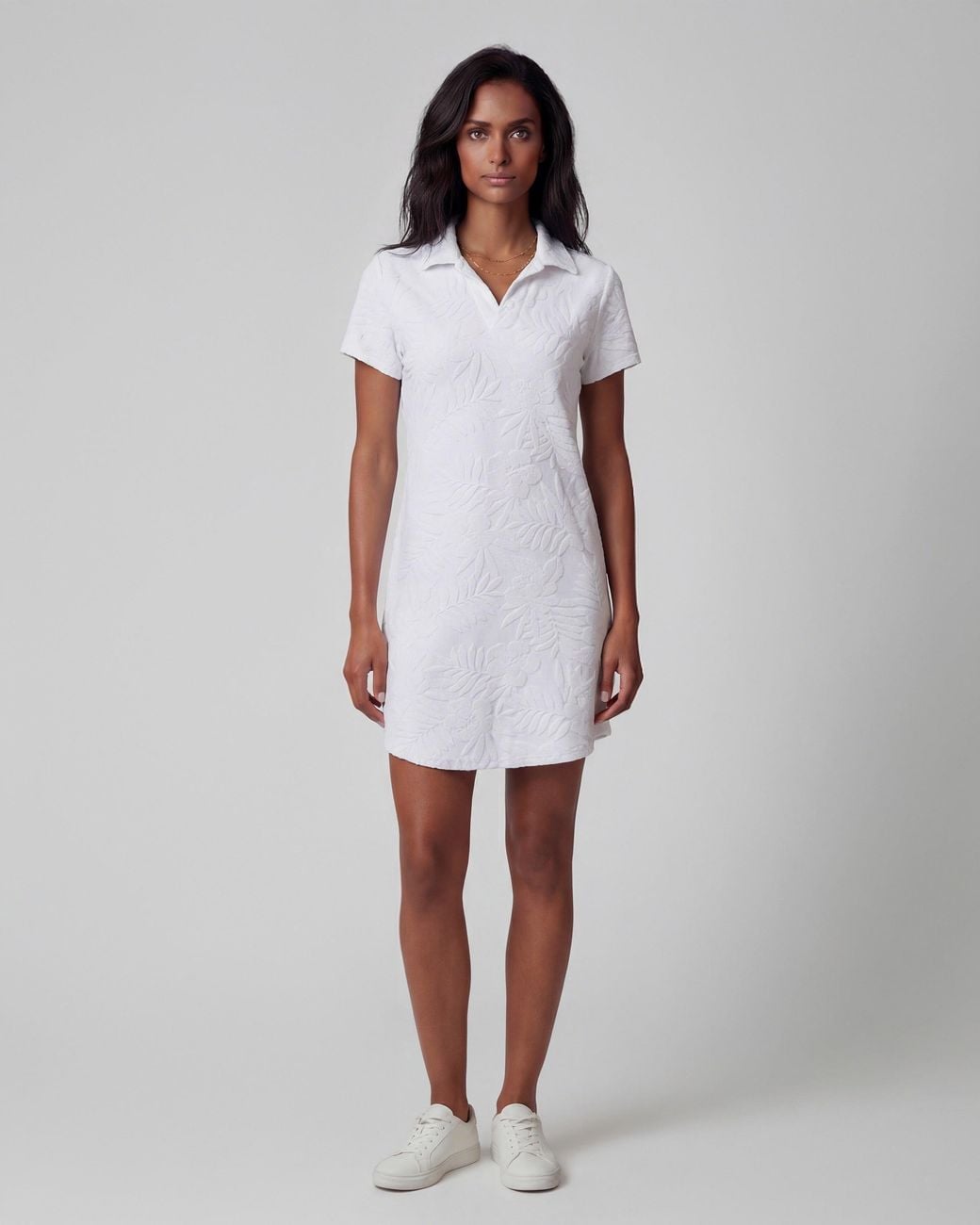 Lords of Harlech White Josephine Terry Toweling Dress
