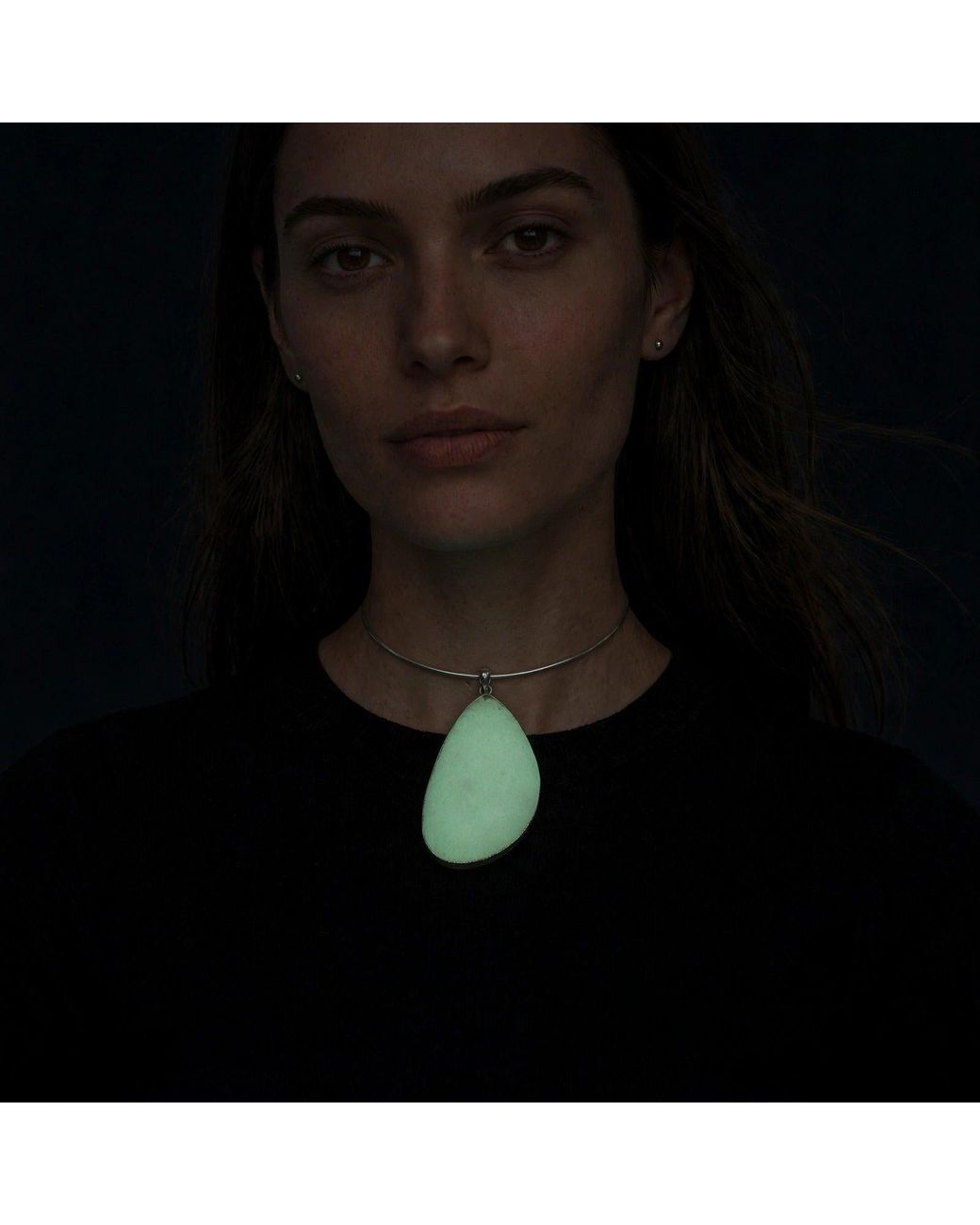 Jaredjamin Metallic Afterglow Celadon Pendant Necklace