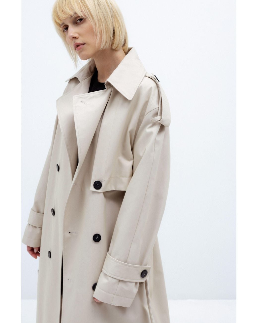 InAvati Natural Neutrals Oversized Trench Coat