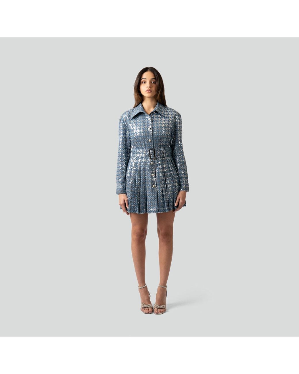 Maui X Lolita Blue Michelle Sequin Denim Mini Dress