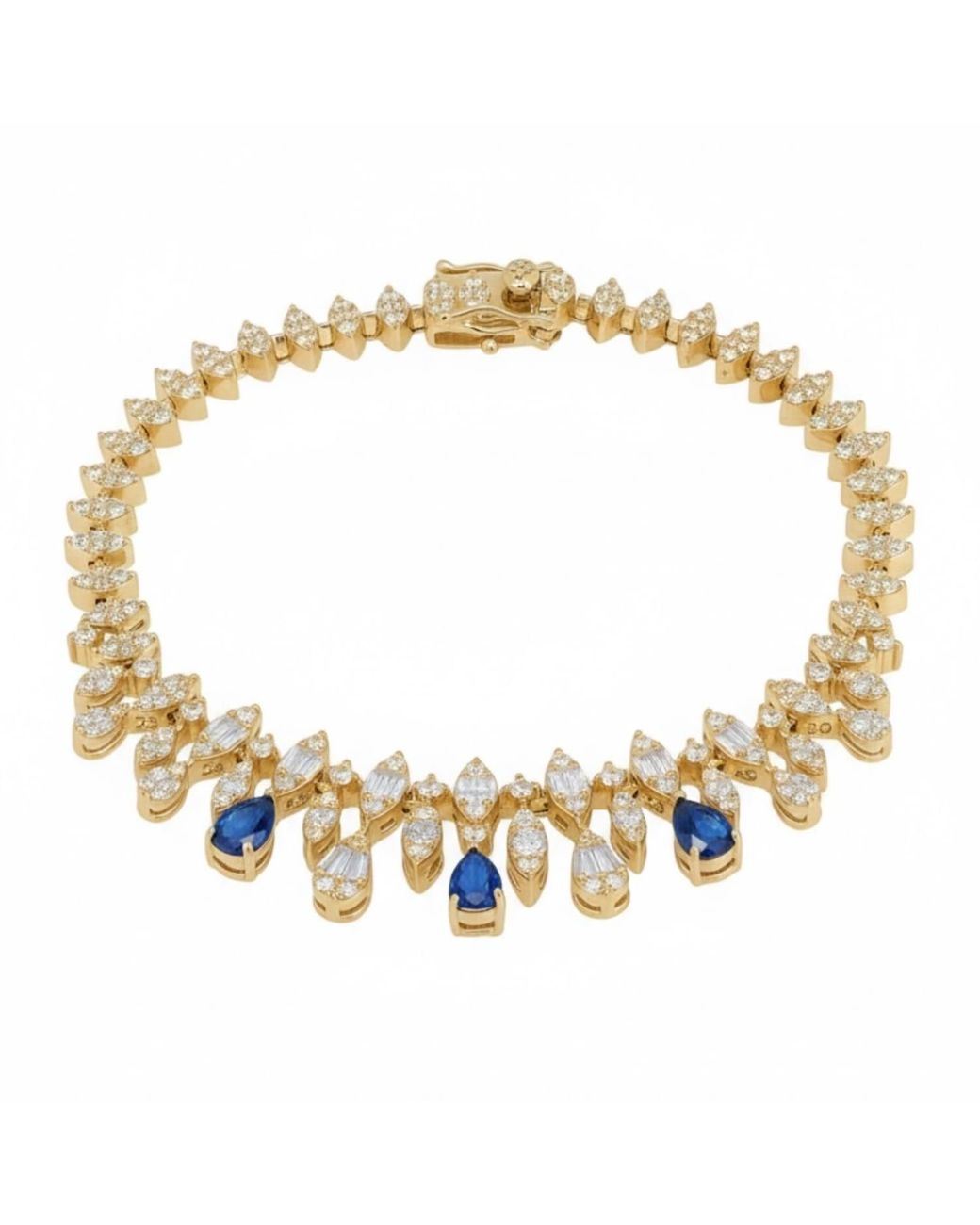 Latelita London Metallic Duchess Sapphire Tennis Bracelet