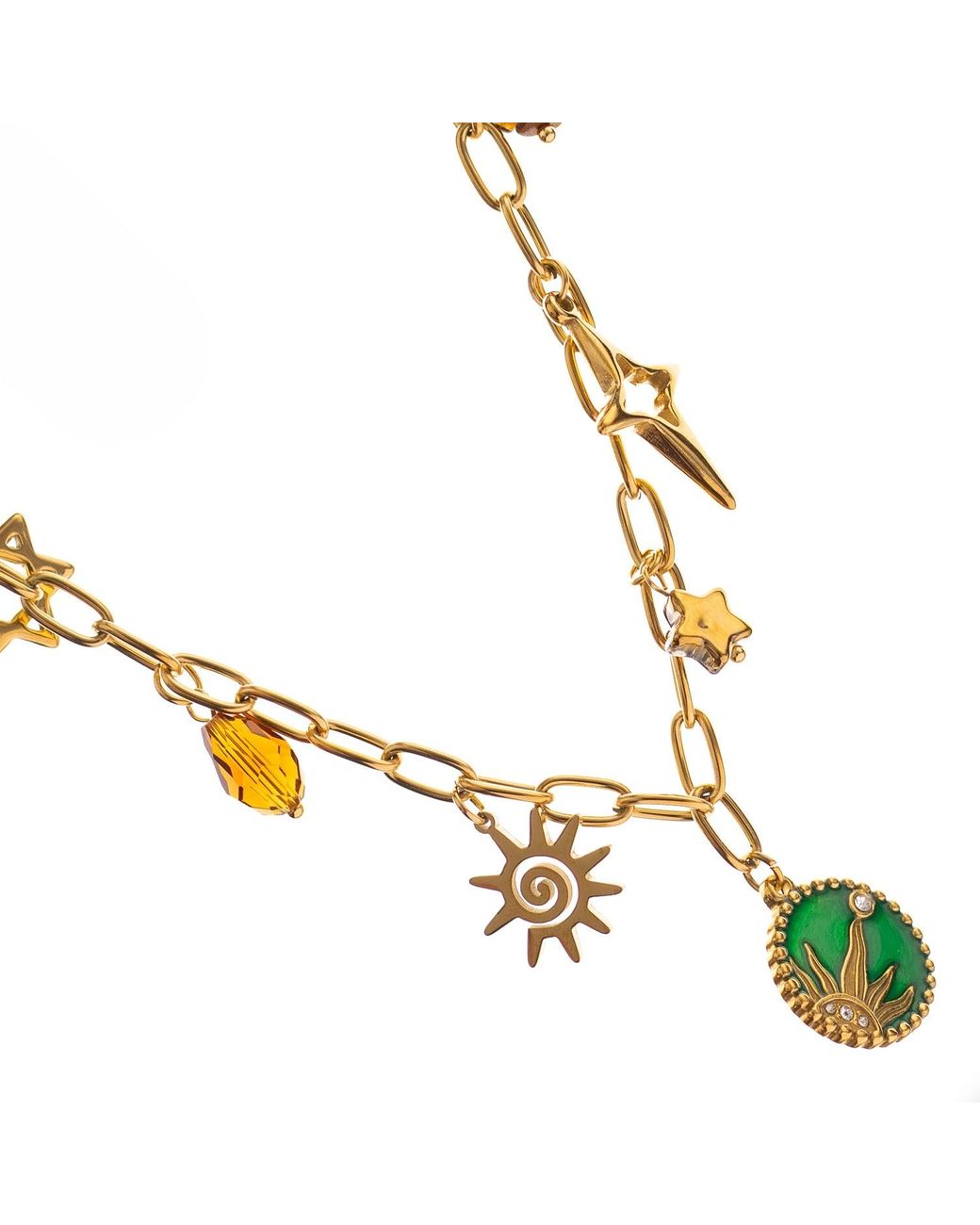 Ebru Jewelry Metallic Cosmic Energy Charm Necklace
