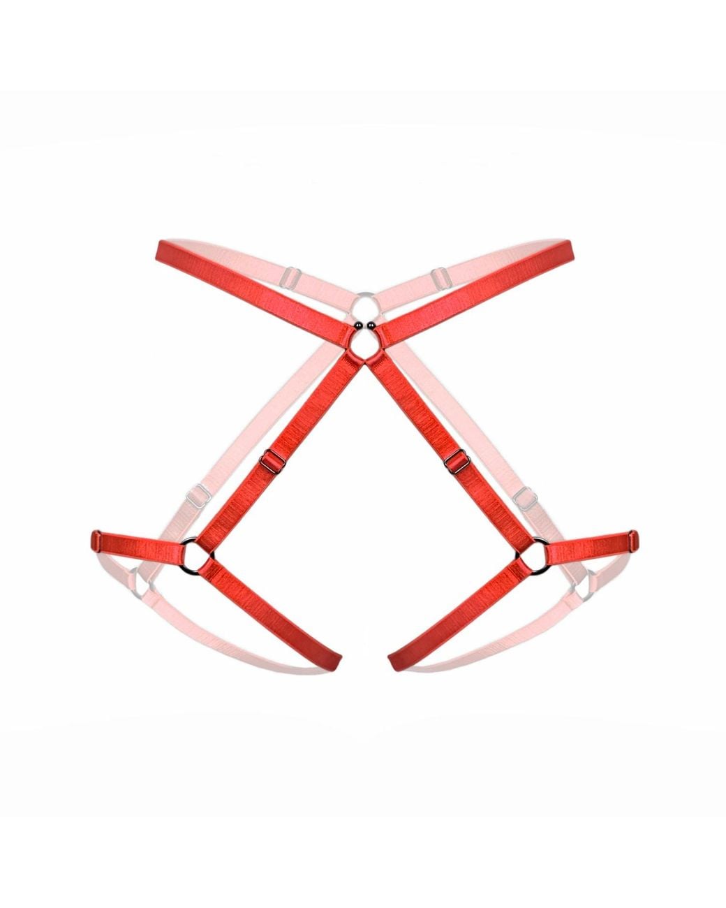 MONIQUE MORIN LINGERIE Red Amphitrite Harness Fire