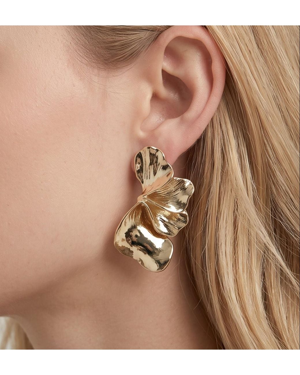 Uchi and Soto Metallic Kin Sculptural Statement Earrings