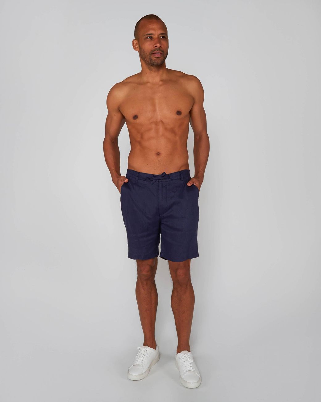 Lords of Harlech Blue Devonshire Linen Short for men