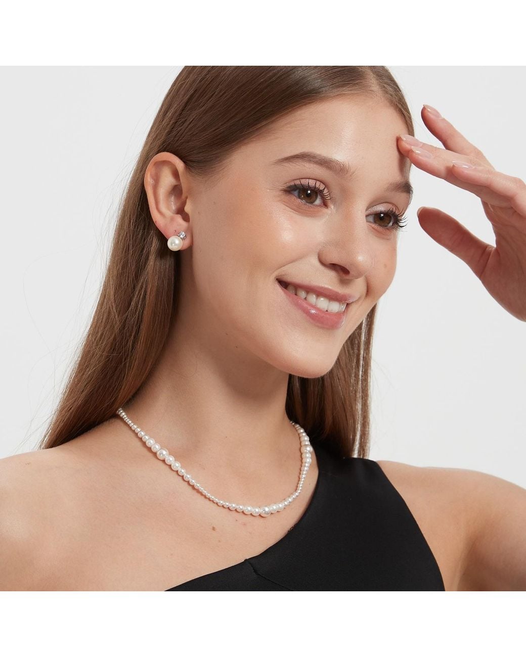 Miss Cecilia White Millie Classic Pearl Necklace