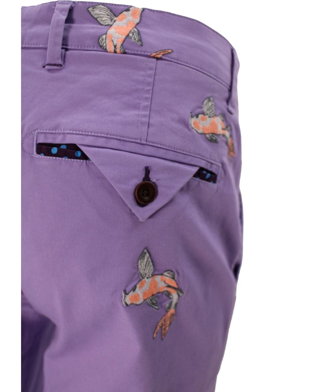 Lords of Harlech Purple Charles Koi Lilac Pants for men