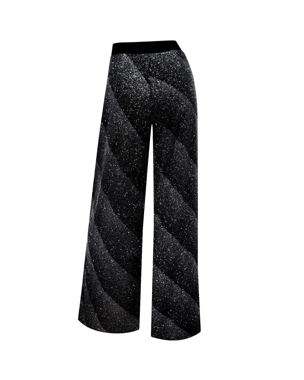 Me & Thee Black Magical Realism & Sliver Velvet Trousers