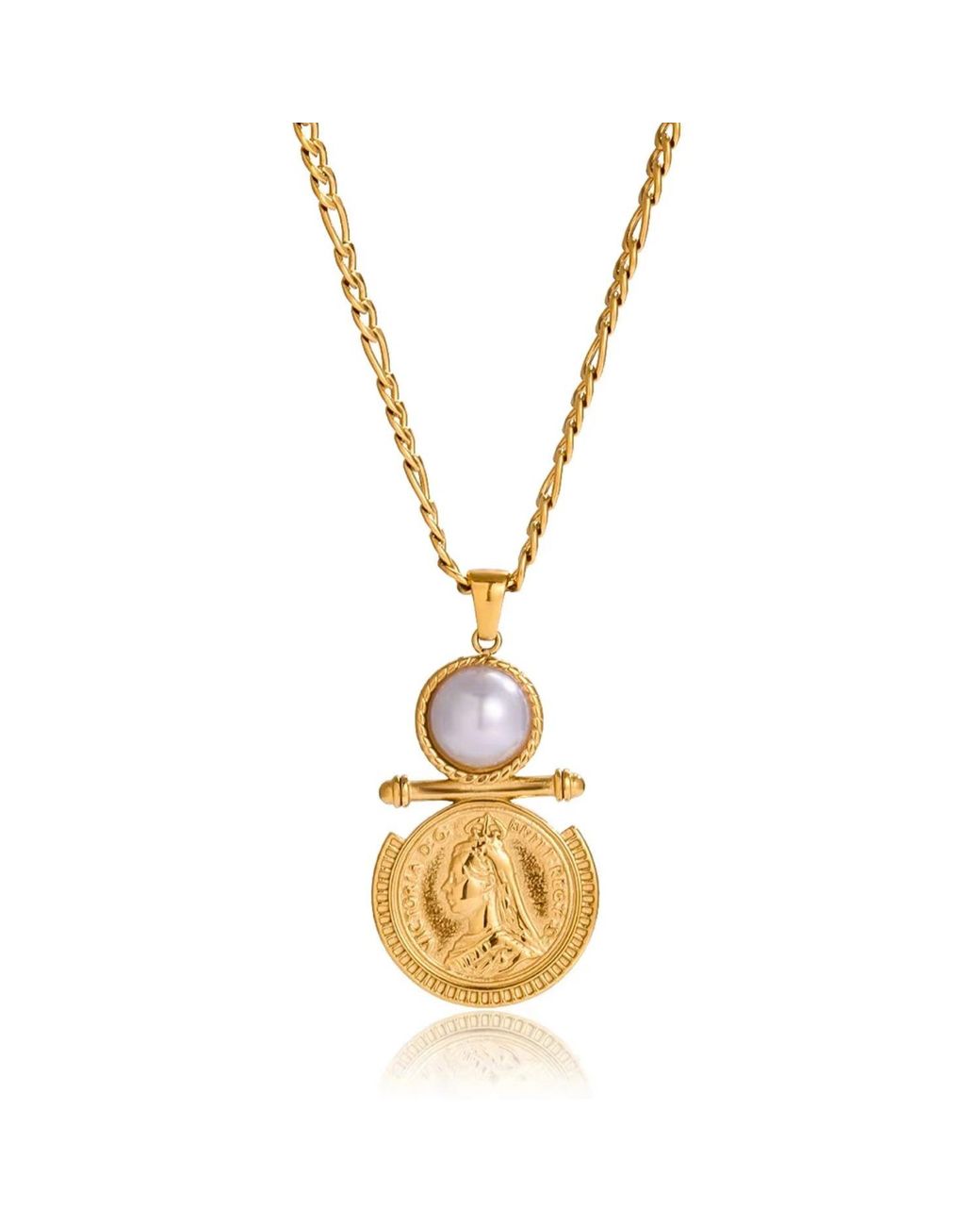Olivia Le Metallic Athena Coin Pendant Necklace