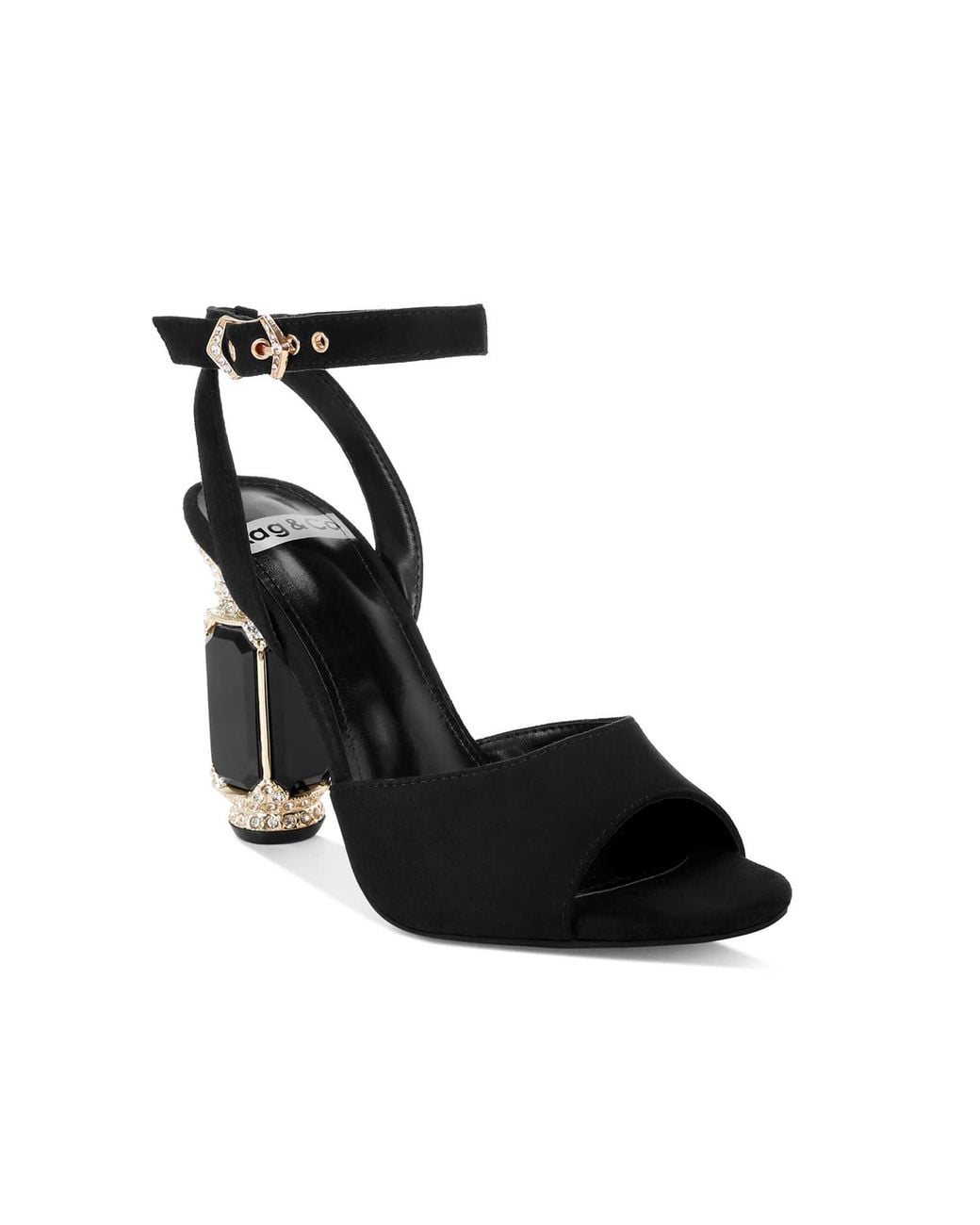 Rag & Co Green Raome Jewel Heel Sandals
