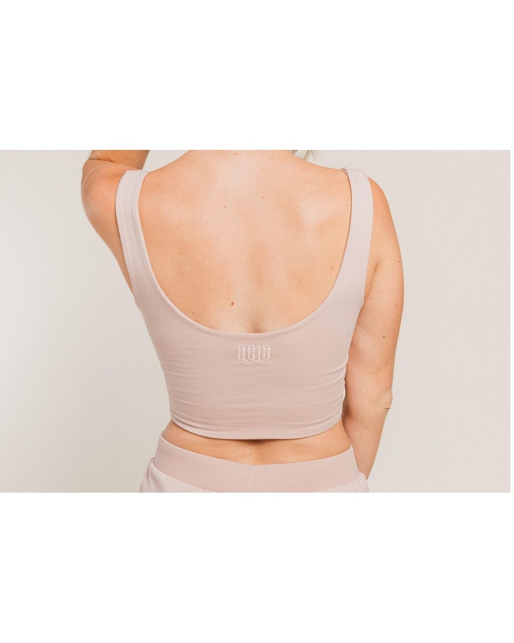 Ocio Leisurewear Pink Double Scoop Tank