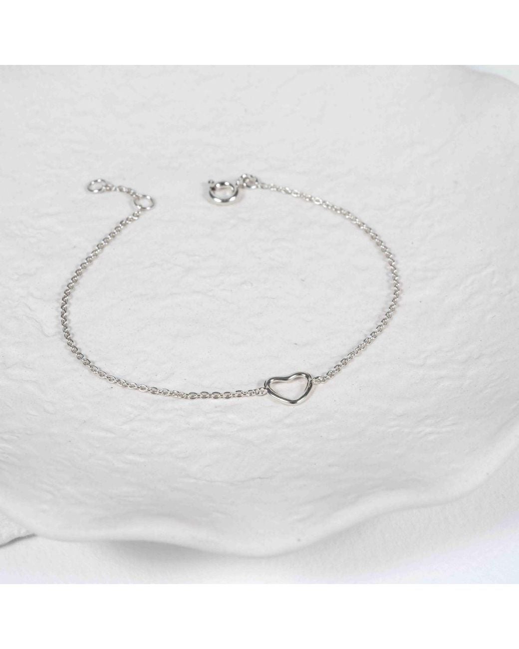 Auree Jewellery Metallic Verona Sterling Love Heart Bracelet