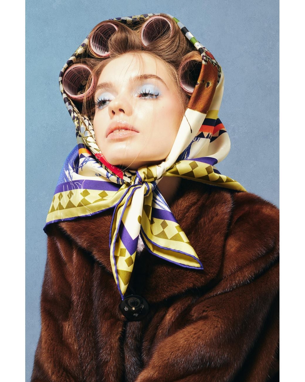 Tash and Ley Metallic Neutrals Stolen Moments 90X90 Silk Scarf
