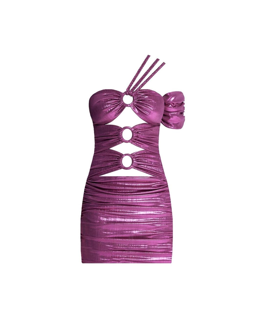 Nur Karaata Purple Bagatelle Mini Dress
