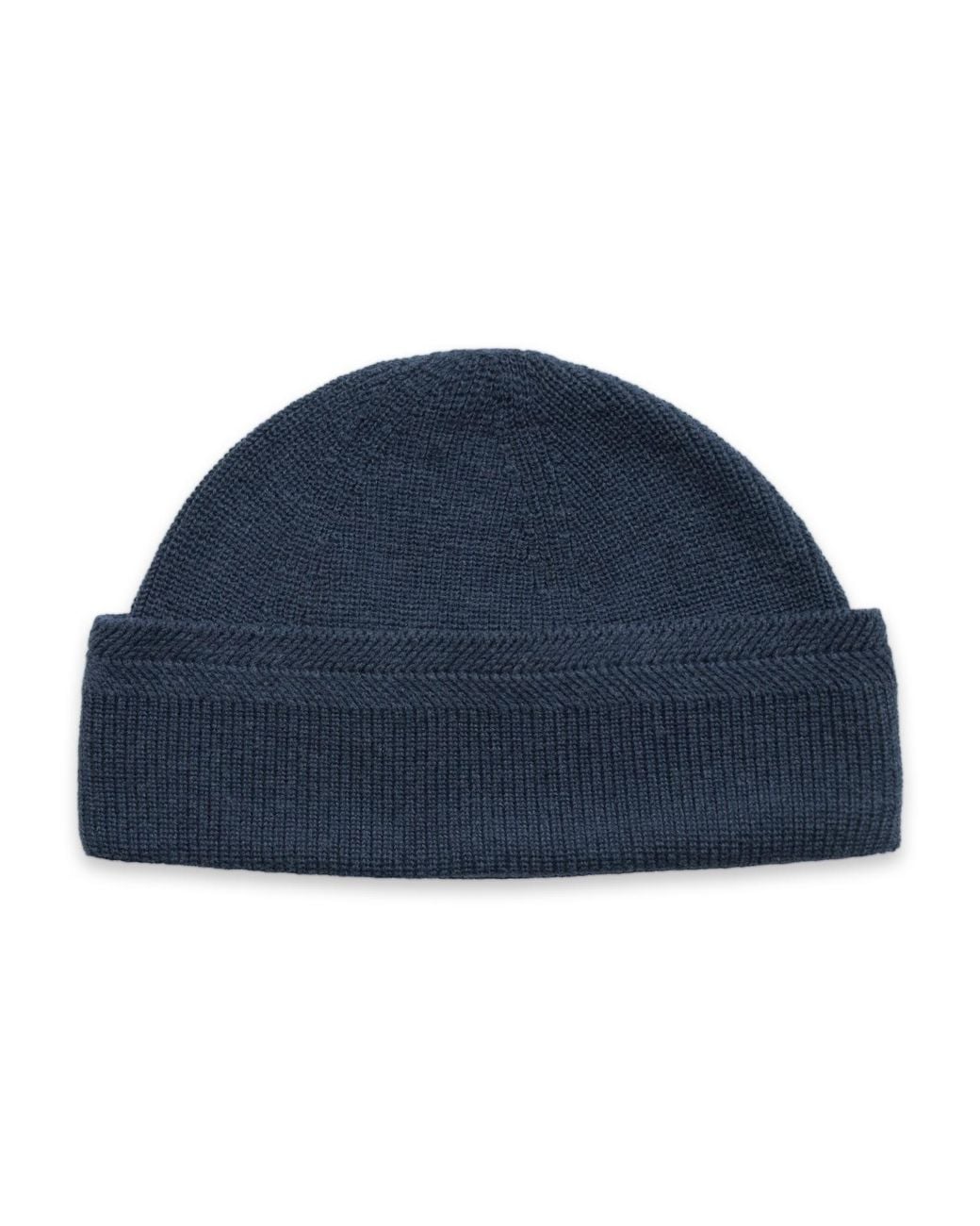 Paul James Knitwear Blue Lightweight Cotton Foweey Fisherman Beanie for men