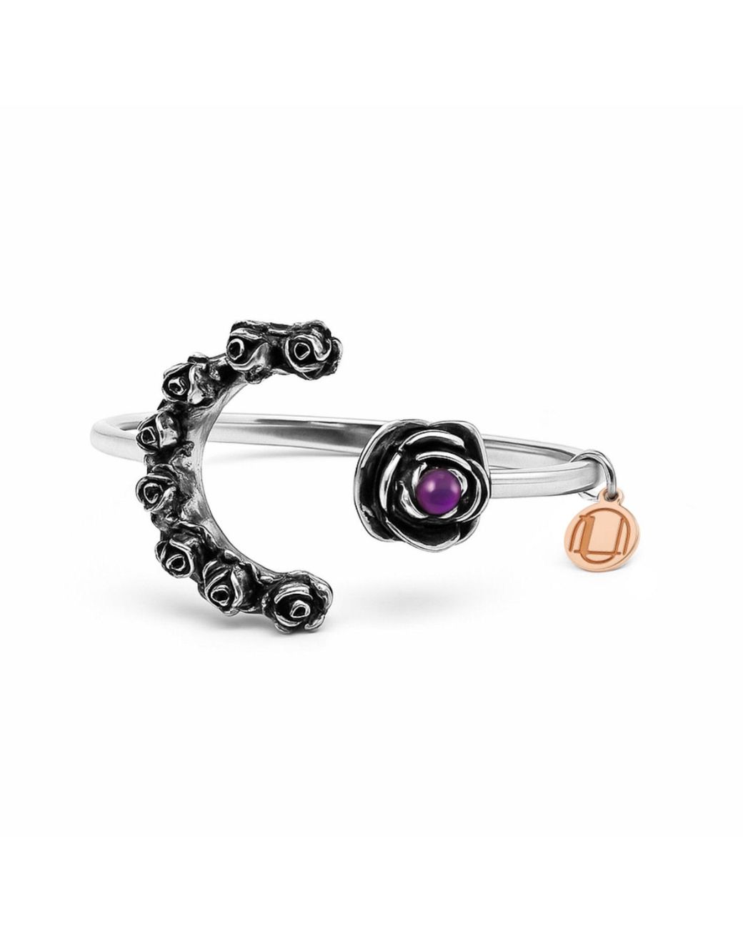 Unaloe White Moon Rose Open Bracelet