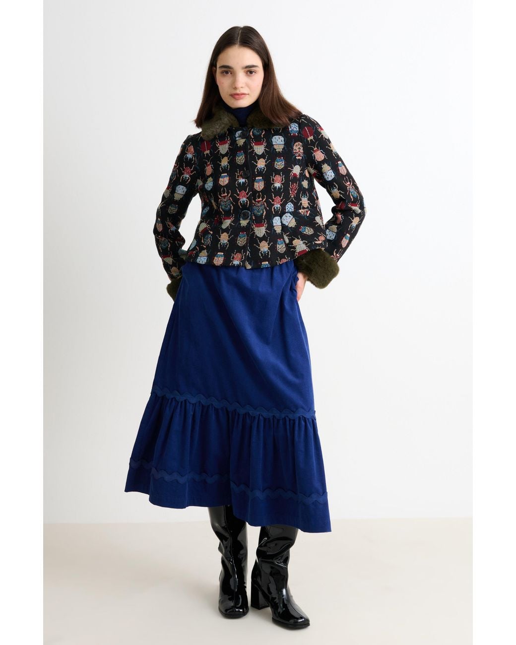 Louche Black Kent Beetlejuice Cropped Jacket