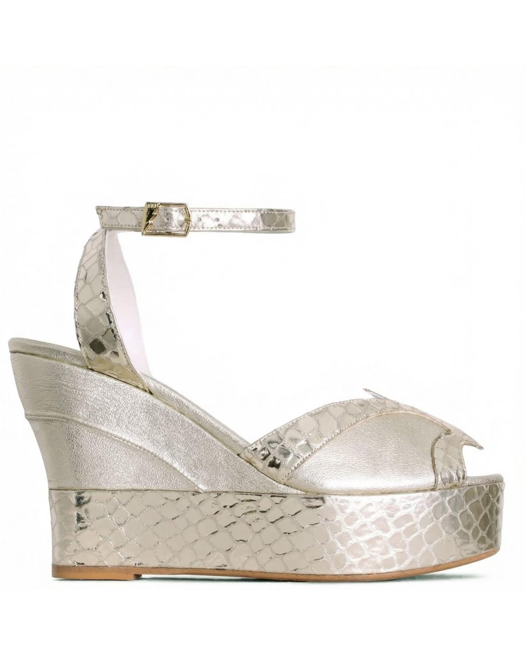 Terry De Havilland Metallic Sima Wedge Sandals