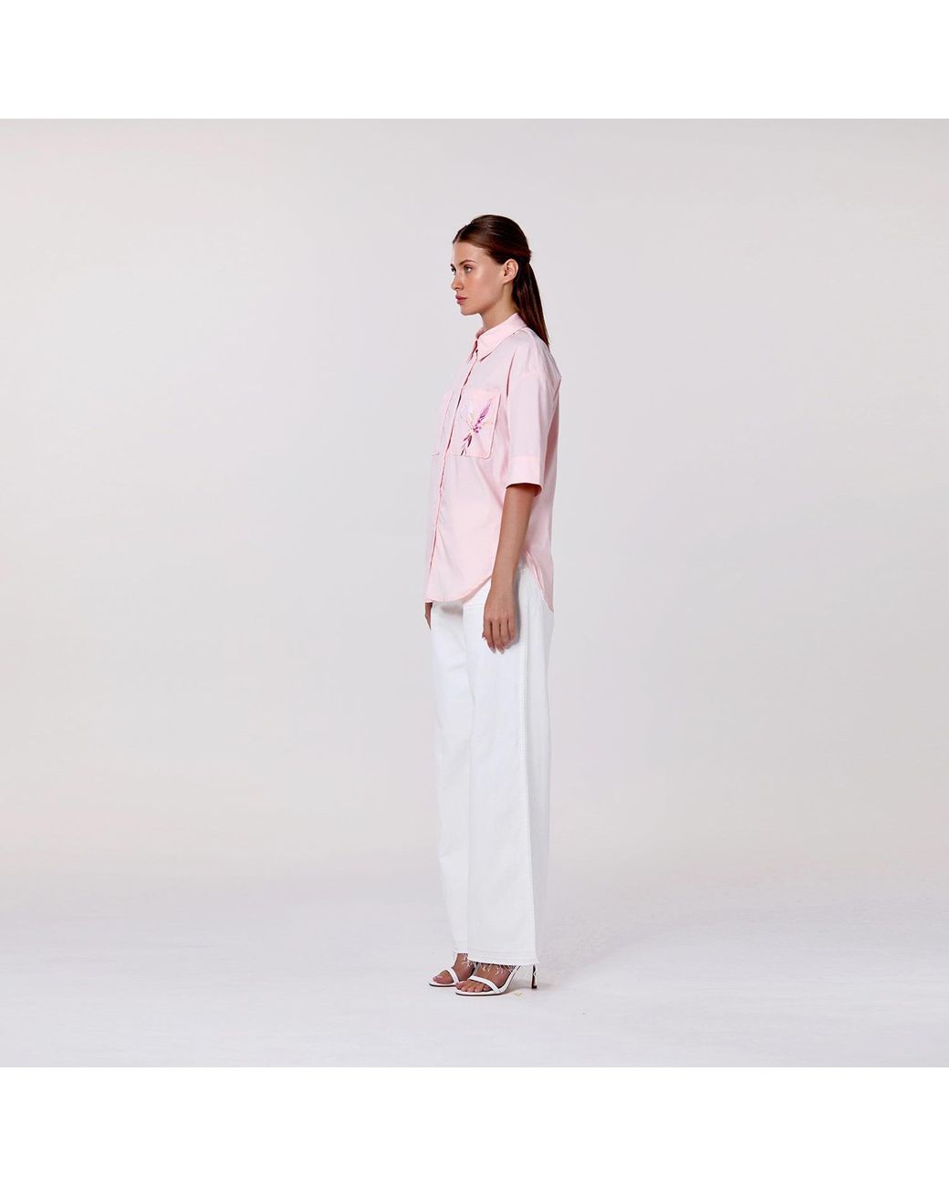 Smart and Joy Pink Stretch Cotton Shirt