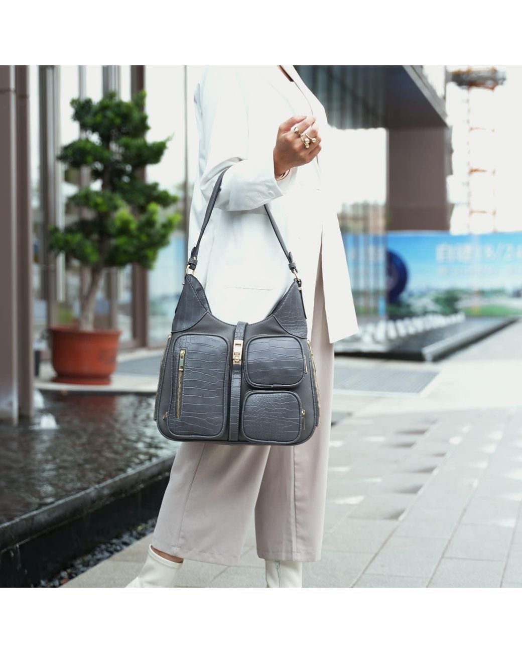 Mkf Collection - J'omor Brown Neutrals Daphne Shoulder Bag