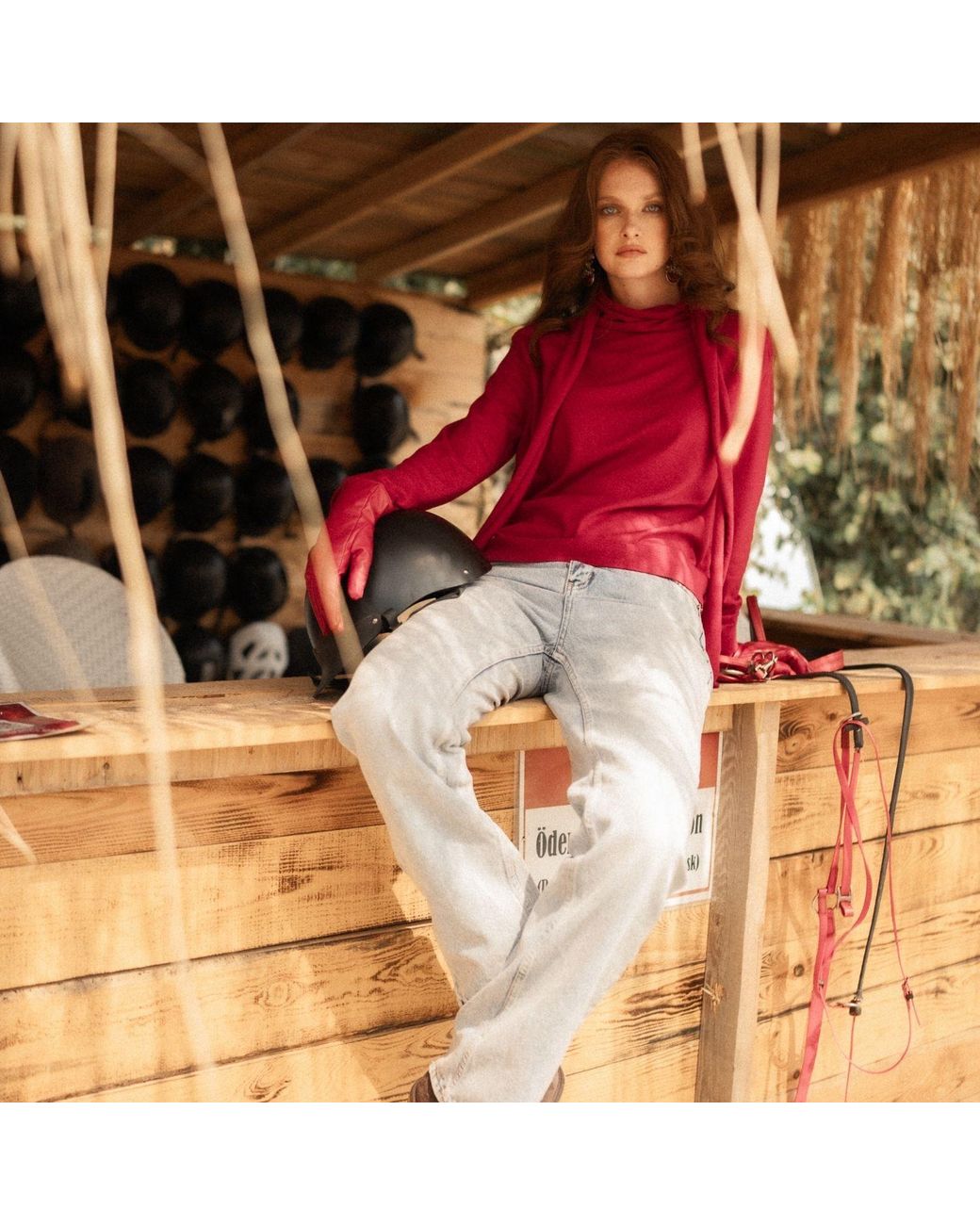 Thisisu Collection Red Miranda Sweater