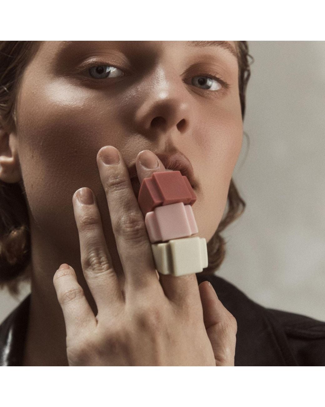 THE ROSE Pink Pale Bague Urbone – Sculptural Ring