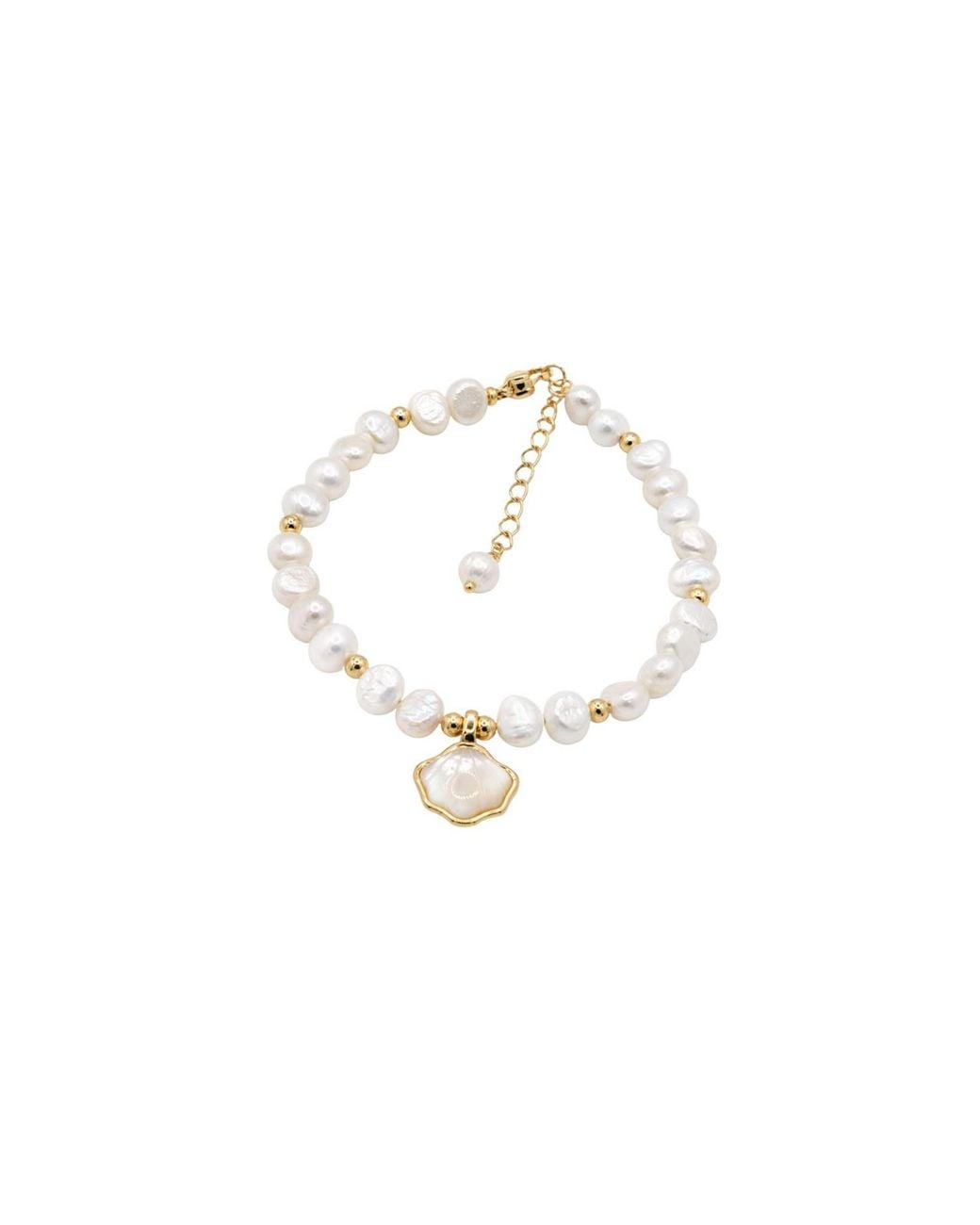 Uchi and Soto Metallic Shinju Pearl & Shell Bracelet