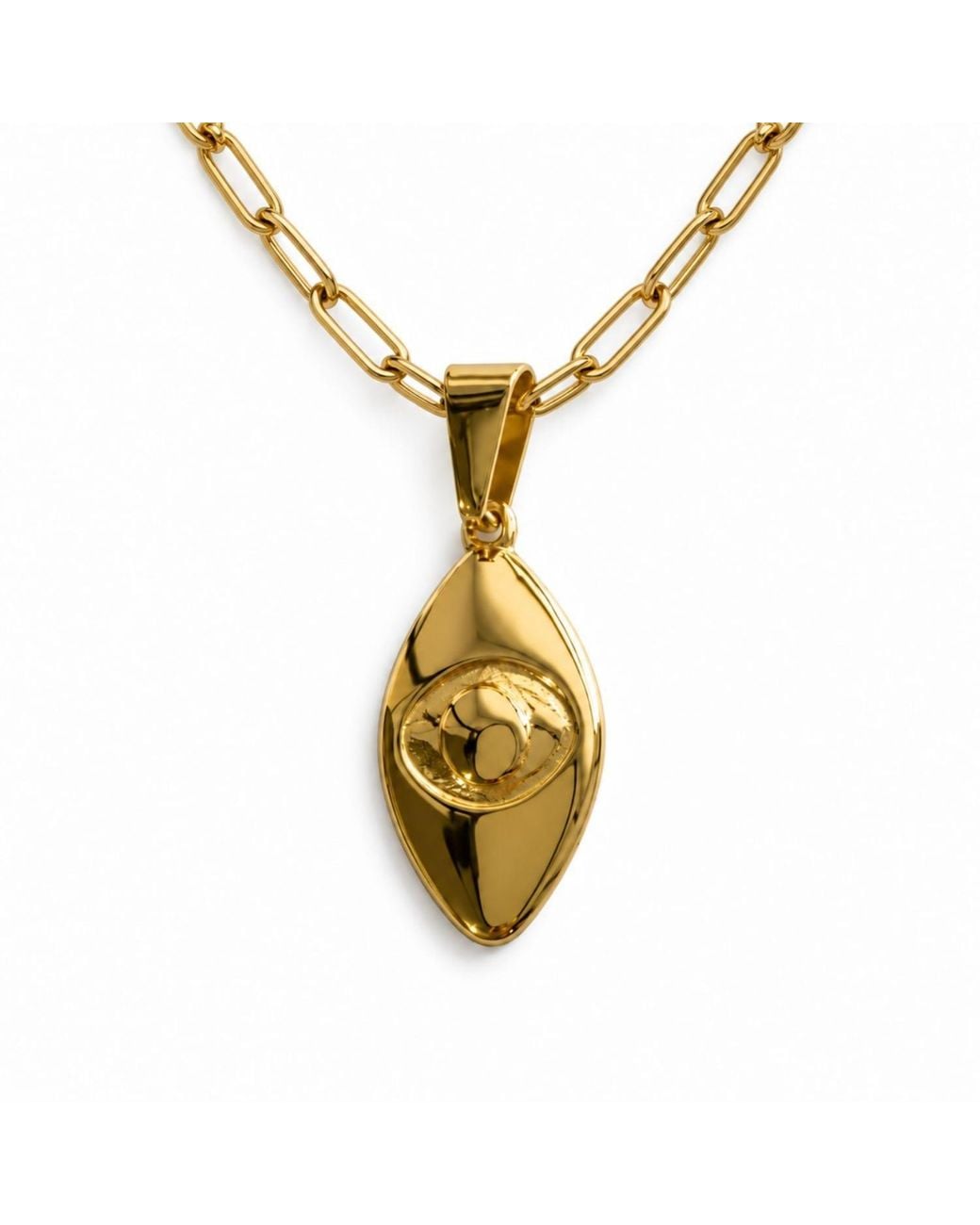 Jagged Halo Jewelry Metallic Athena Evil Eye Pendant