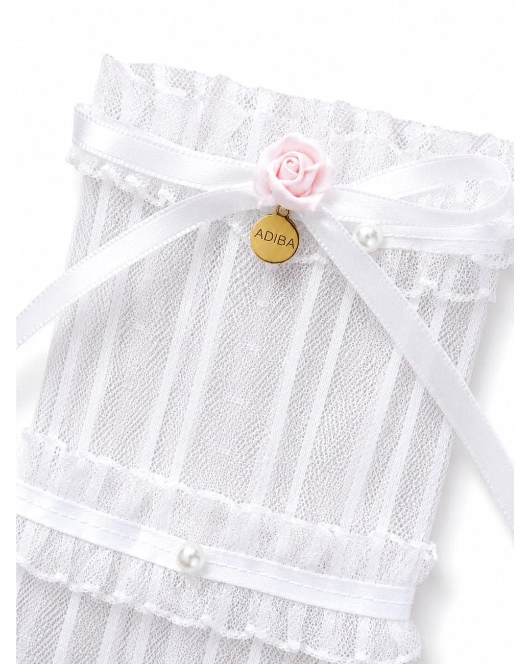 ADIBA White Cherie Lace Socks