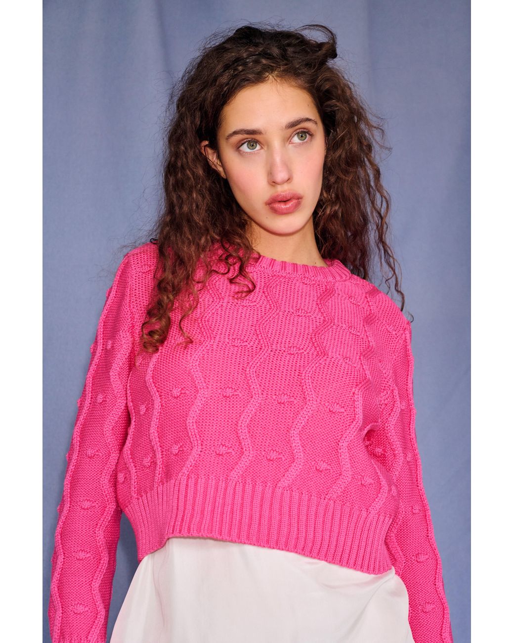 Gigi Knitwear Pink Bubble Sweater