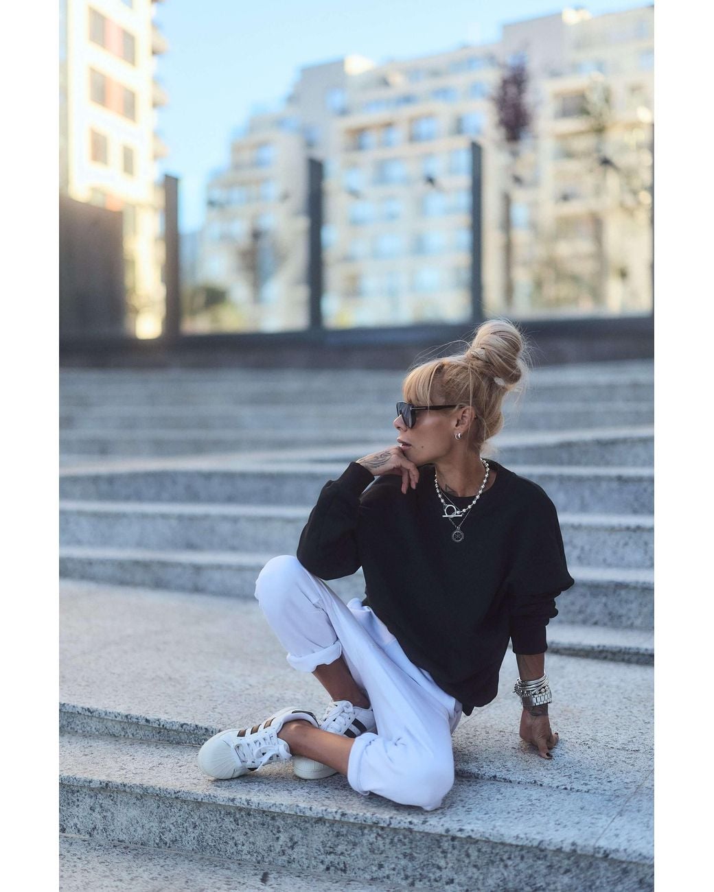 Clothes by Locker Room Black Oversized Sweatshirt & Jogger Set